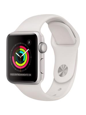 APPLE WATCH SERIES 3 38MM (GPS) SILVER ALUMINUM WHITE SPORT BAND, MTEY2LL/A