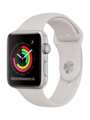 APPLE WATCH SERIES 3 42MM (GPS) SILVER ALUMINUM CASE WITH WHITE SPORT BAND, MTF22LL/A