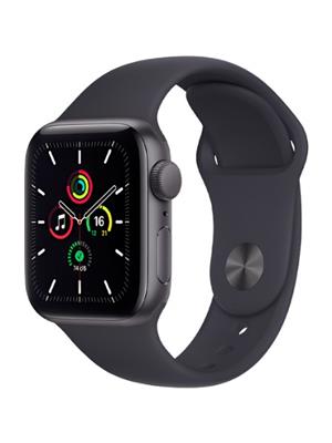 APPLE WATCH SE 40MM SPACE GRAY ALUMINUM CASE WITH MIDNIGHT SPORT BAND, MKQ13LL/A