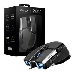 MOUSE GAMER EVGA X17 GREY, 8K, WIRED, CUSTOMIZABLE, 16,000 DPI, 5 PROFILES, 10 BUTTONS, ERGONOMIC