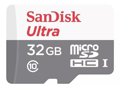 MICRO SD 32GB SANDISK ULTRA CON ADAPTADOR CLASE10 CL10 - SDSQUNR-032G-GN3MA