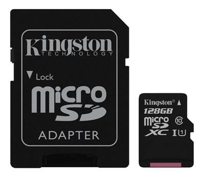 MICRO SD 128GB KINGSTON SDCS2/128GB CANVAS 100R - 1V0