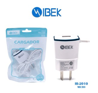CARGADOR DE PARED IBEK 2.1A MICRO USB IB-2010