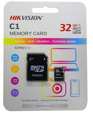 MICRO SD HIKVISION 32GB CLASE 10 C1