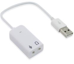 PLACA SONIDO ADAPTADOR USB MACHO A AUDIO Y MICROFONO HEMBRA 3.5mm