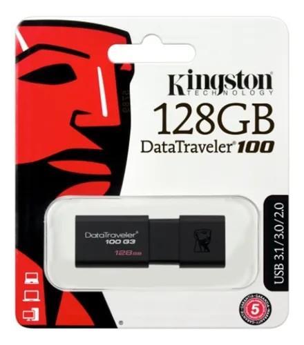 PENDRIVE 128GB KINGSTON DT100 G3 (N)