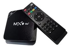 CONVERSOR SMART TV BOX MX9-4K HEVC ANDROID 10.1 4GB RAM 32GB INTERNO WIFI RJ45 (N)