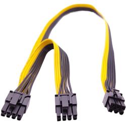 CABLE 60CM, 1 X 8PIN PCI E A  1 X 8(6+2)PIN PCIE MALE
